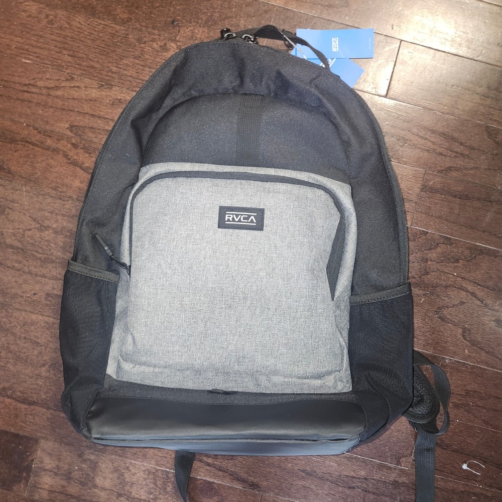 RVCA Cargocore Backpack Black Grey Heather 3D6532602 Mens Skate Bag New